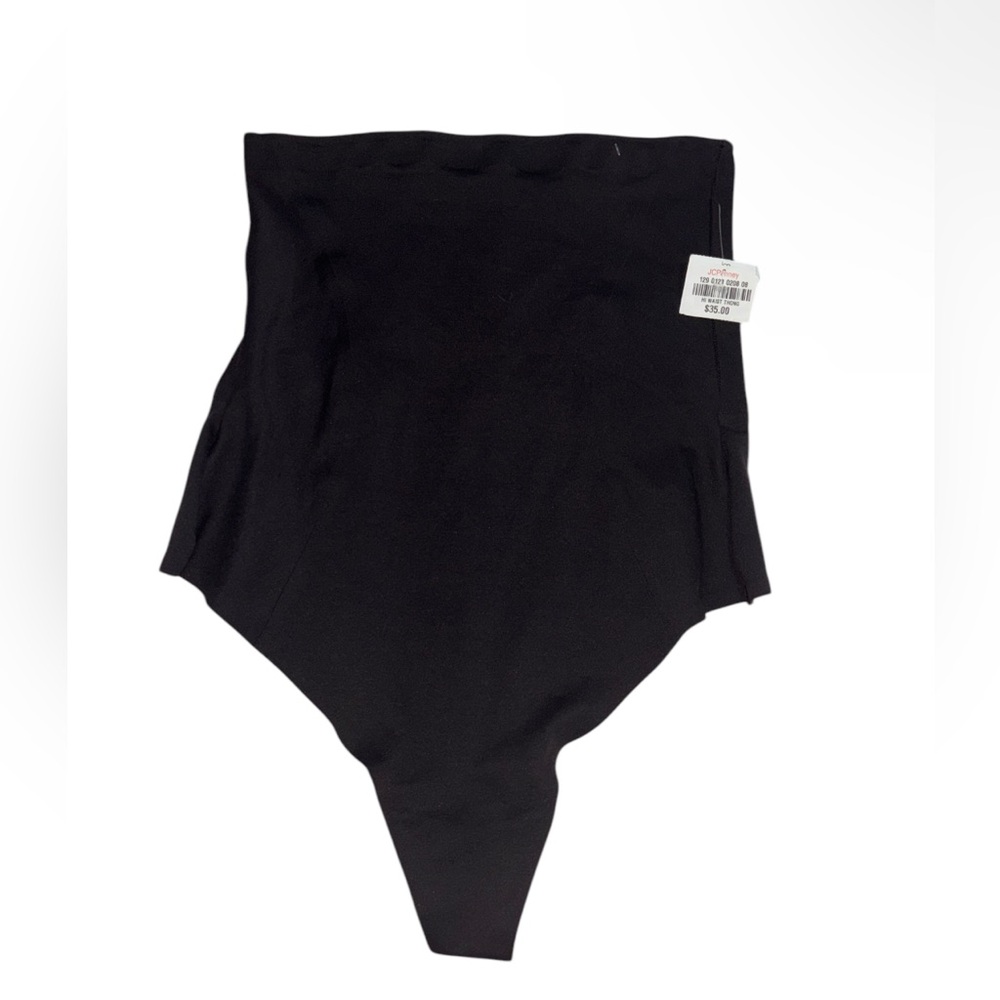 Ambrielle Large Black Strapless high waisted bodysuit thong